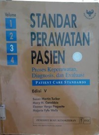 Image of Standar perawatan pasien : proses keperawatan, diagnosis dan evaluasi  [Edisi V, Vol. 3]